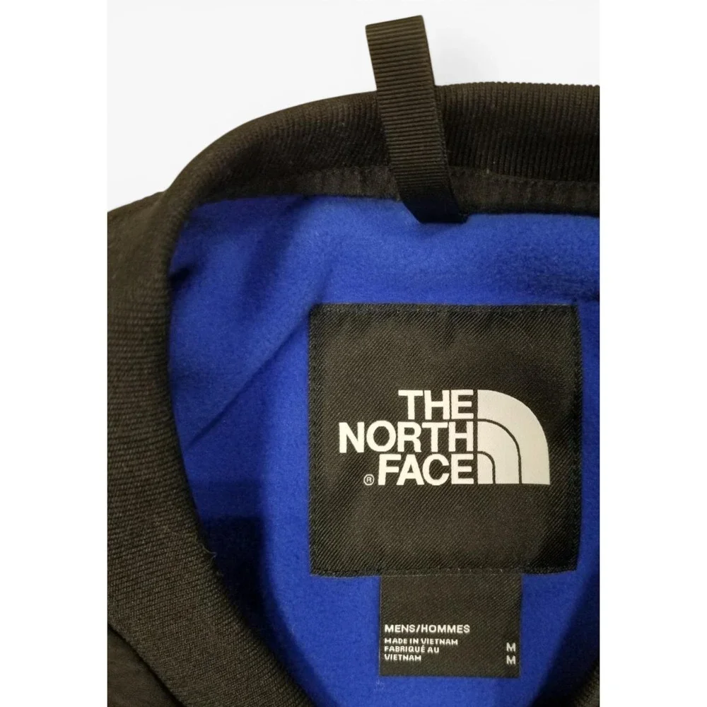 The North Face Denali Crew Pullover Mens Medium Blue Black Fleece Sweatshirt